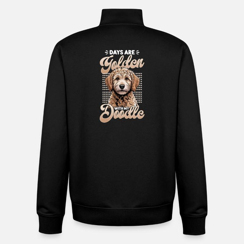 Goldendoodle Dog Breed - Unisex Organic Zip Sweatshirt by Stanley/Stella - black