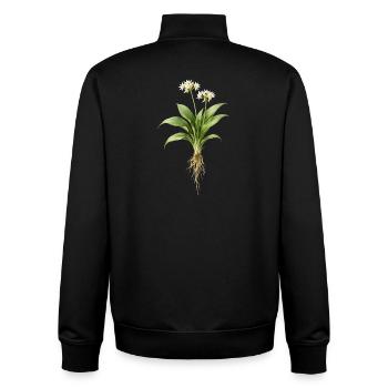 Bärlauch Pflanze Botanisches Design - Unisex Organic Zip Sweatshirt von Stanley/Stella - Schwarz - Hinten - AI Model Male 185 light (185cm)
