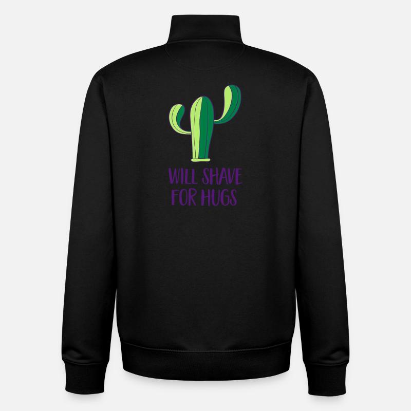 Cactus - Shave - Unisex Organic Zip Sweatshirt by Stanley/Stella - black