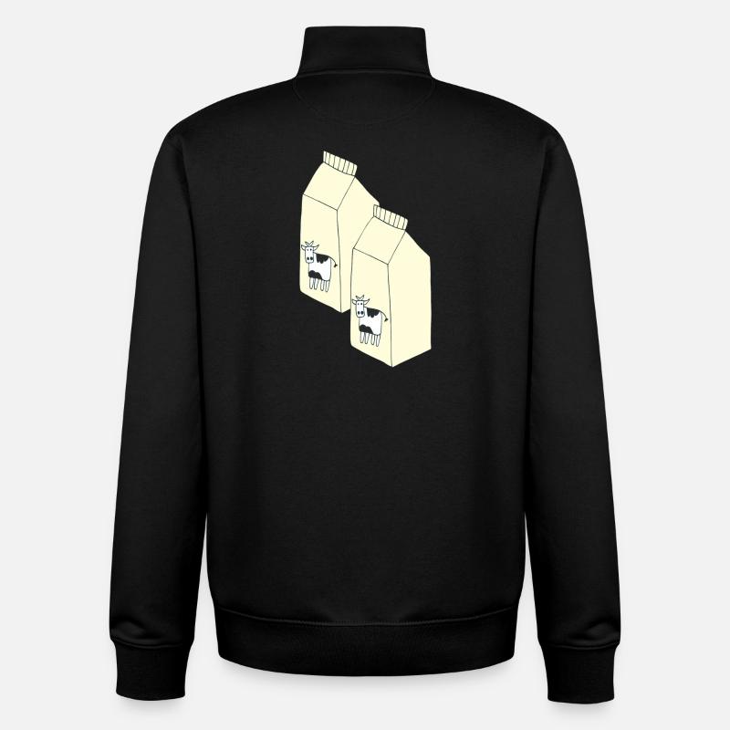 tetrapack milch - Unisex Organic Zip Sweatshirt von Stanley/Stella - Schwarz