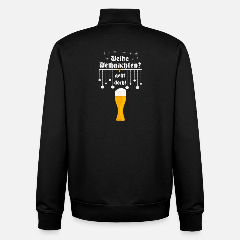 Weiße Weihnachten - Unisex Organic Zip Sweatshirt von Stanley/Stella - Schwarz