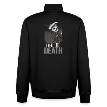Grim Reaper Halloween - Unisex Organic Zip Sweatshirt by Stanley/Stella - black - Back - AI Model Male 185 light (185cm)