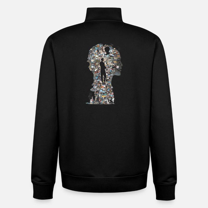 Das Puzzle Mensch - Unisex Organic Zip Sweatshirt von Stanley/Stella - Schwarz