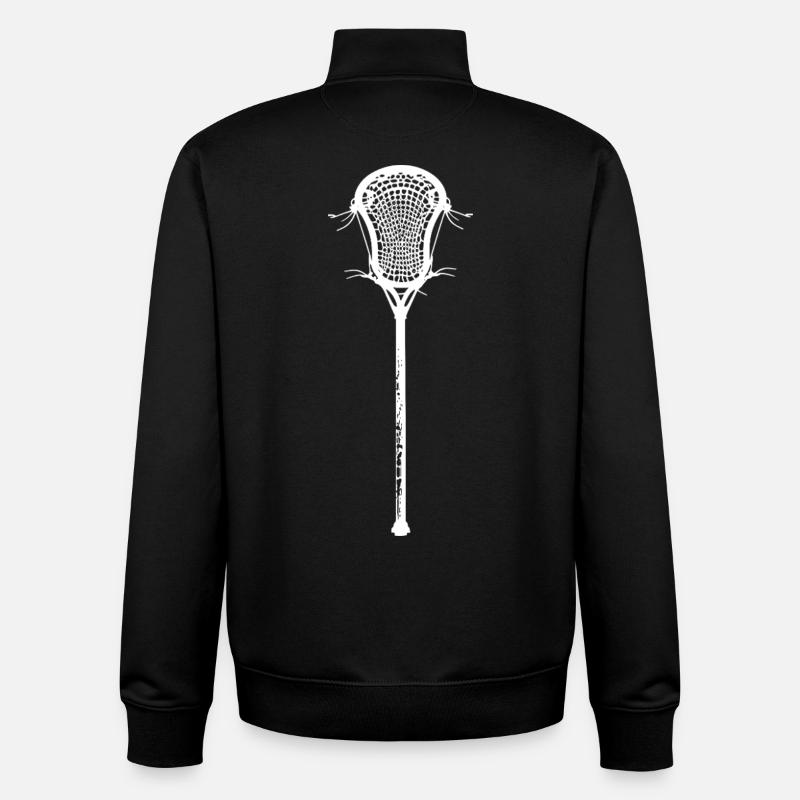 Dessin de batte de crosse - Sweat zippé unisexe en coton bio Stanley/Stella - noir