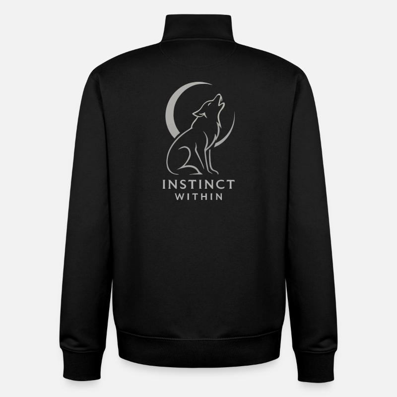 Howling Wolf Moon – Instinct Within - Unisex Organic Zip Sweatshirt by Stanley/Stella - black