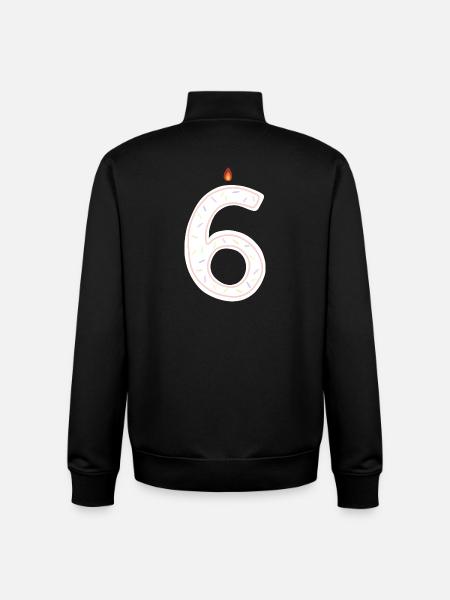 Colourful Birthday Number Candle Design - Unisex Organic Zip Sweatshirt by Stanley/Stella - black