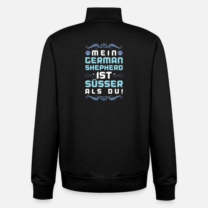 deutscher schäferhund hund spruch - Unisex Organic Zip Sweatshirt von Stanley/Stella - Schwarz