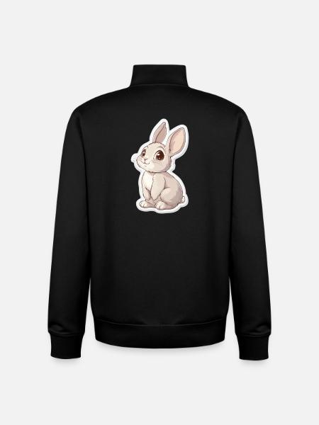 Hare - Unisex Organic Zip Sweatshirt by Stanley/Stella - black