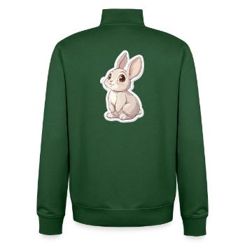 Hare - Unisex Organic Zip Sweatshirt by Stanley/Stella - bottle green - Back - AI Model Male 185 dark (185cm)