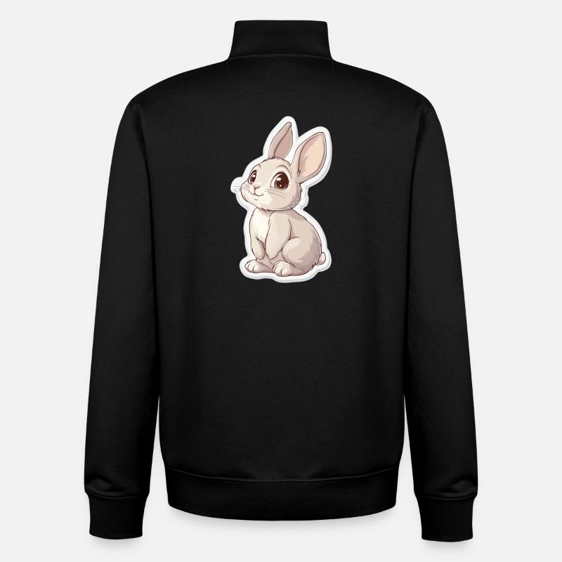 Hase - Unisex Organic Zip Sweatshirt von Stanley/Stella - Schwarz