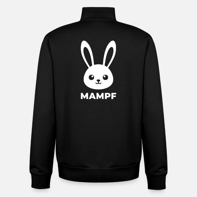 Motif délicat de lapin lapin - Sweat zippé unisexe en coton bio Stanley/Stella - noir