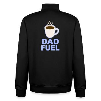 Dad Fuel – Kaffeebetriebenes Papa-Design - Unisex Organic Zip Sweatshirt von Stanley/Stella - Schwarz - Hinten - AI Model Male 185 light (185cm)