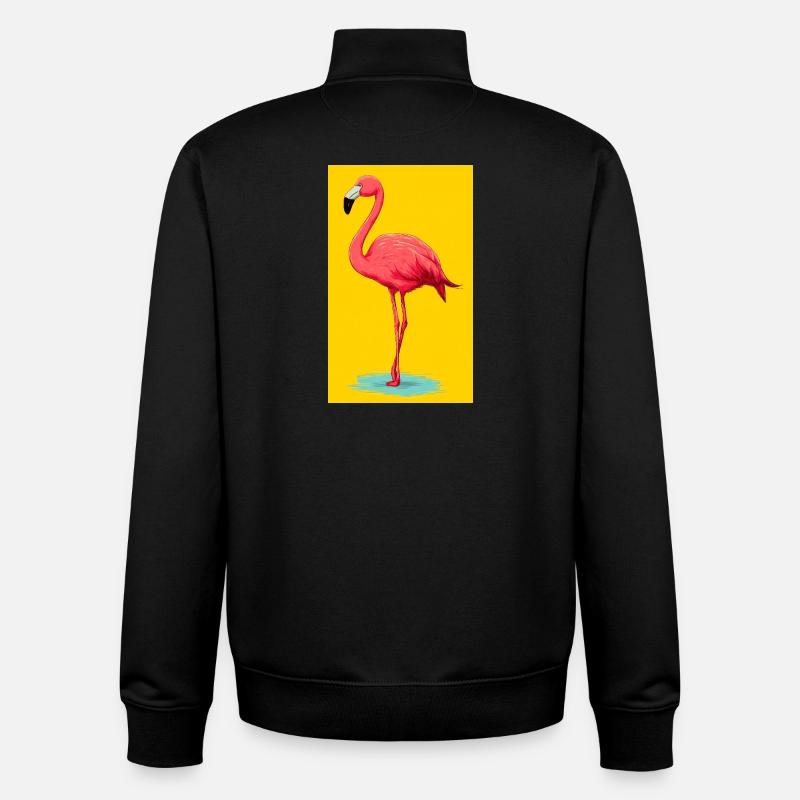 Flamant - Sweat zippé unisexe en coton bio Stanley/Stella - noir