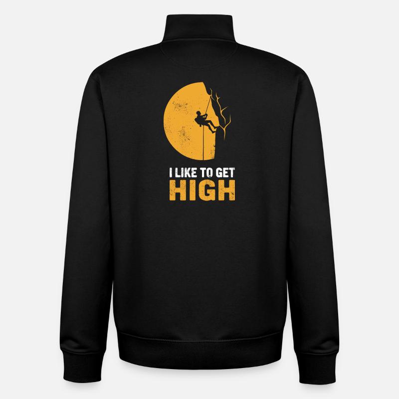 Moonlight Climber Silhouette - Unisex Organic Zip Sweatshirt by Stanley/Stella - black