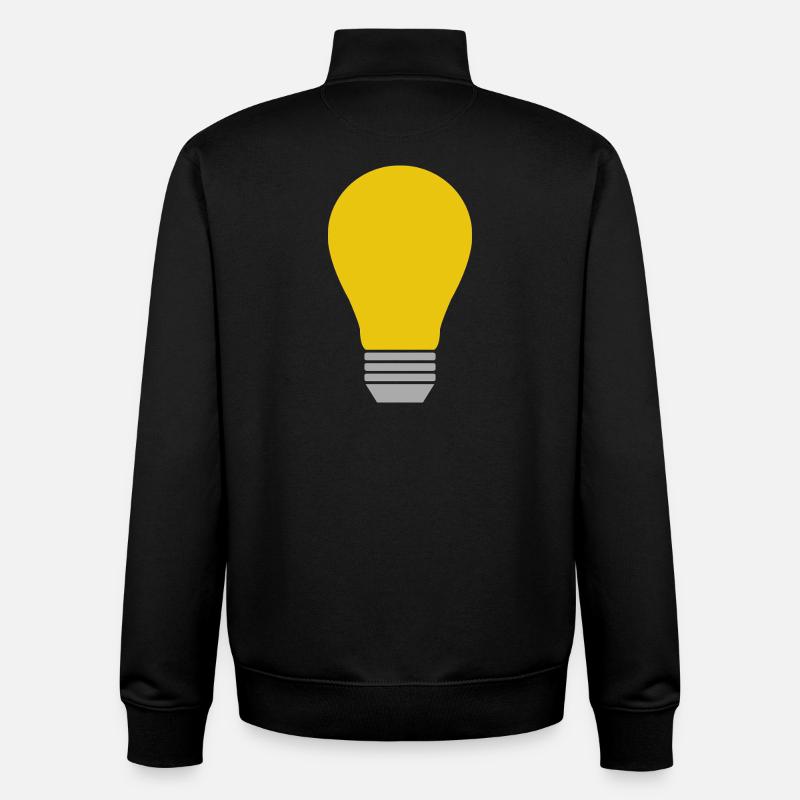 Light bulb - Unisex Organic Zip Sweatshirt by Stanley/Stella - black