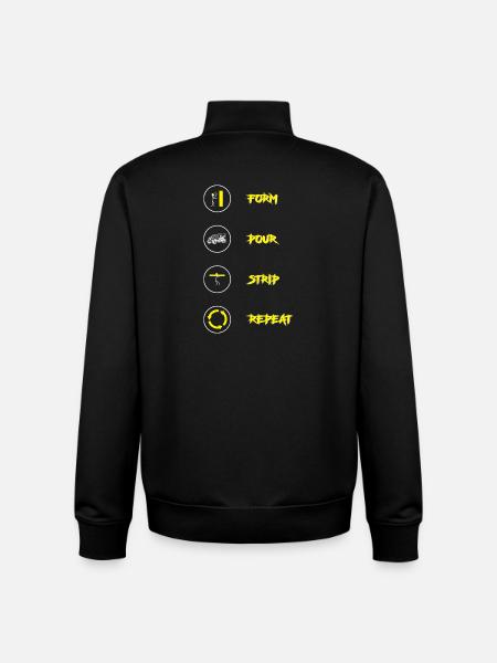 Concrete Concrete Paver Concrete Mixer - Unisex Organic Zip Sweatshirt by Stanley/Stella - black