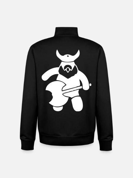 Wikinger mit großer Axt - Unisex Organic Zip Sweatshirt von Stanley/Stella - Schwarz