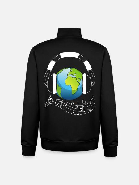 The music lover - Unisex Organic Zip Sweatshirt by Stanley/Stella - black