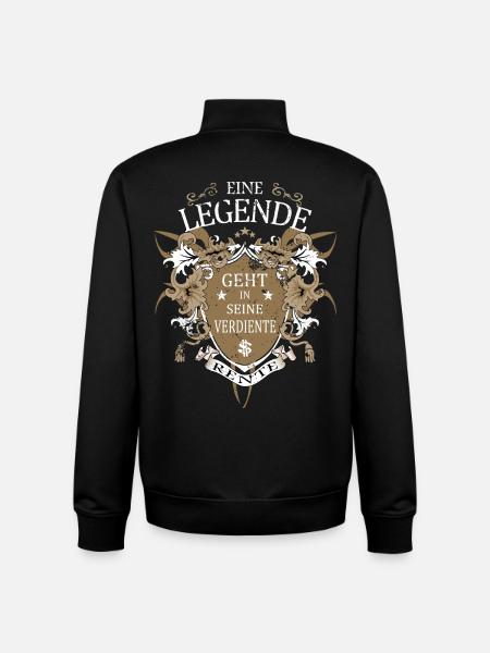A legend retires - Unisex Organic Zip Sweatshirt by Stanley/Stella - black