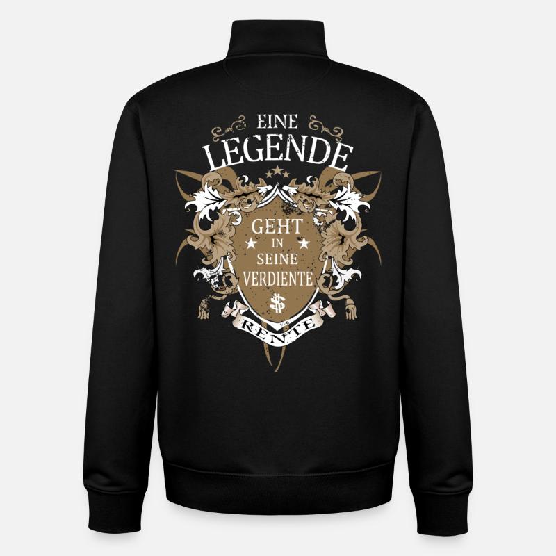 A legend retires - Unisex Organic Zip Sweatshirt by Stanley/Stella - black