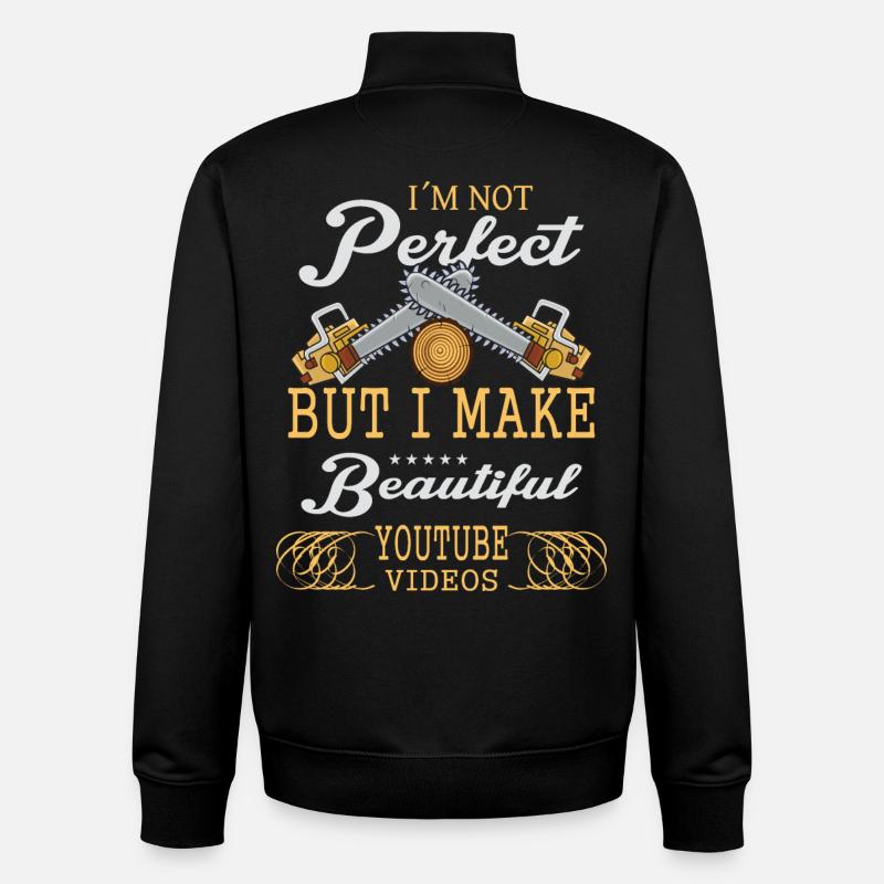 Ich bin nicht Perfekt, aber - Unisex Organic Zip Sweatshirt von Stanley/Stella - Schwarz