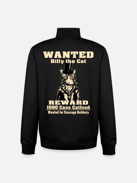 Billy The Cat | Cat Friends Gift - Unisex Organic Zip Sweatshirt by Stanley/Stella - black