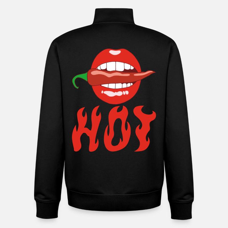 Chilischote essen - Unisex Organic Zip Sweatshirt von Stanley/Stella - Schwarz