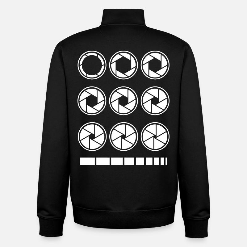 Aperture Exposure Time – Photography & Camera - Unisex Organic Zip Sweatshirt by Stanley/Stella - black