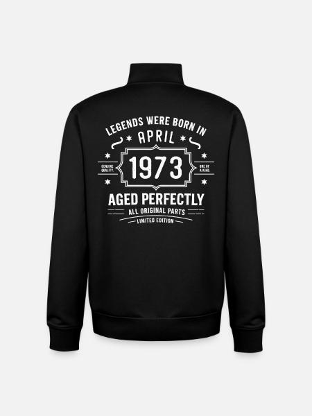 April 1973 - Unisex Organic Zip Sweatshirt by Stanley/Stella - black