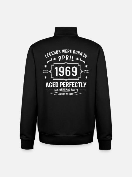 April 1969 - Unisex Organic Zip Sweatshirt by Stanley/Stella - black