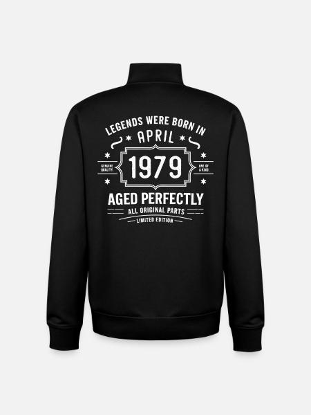 April 1979 - Unisex Organic Zip Sweatshirt by Stanley/Stella - black
