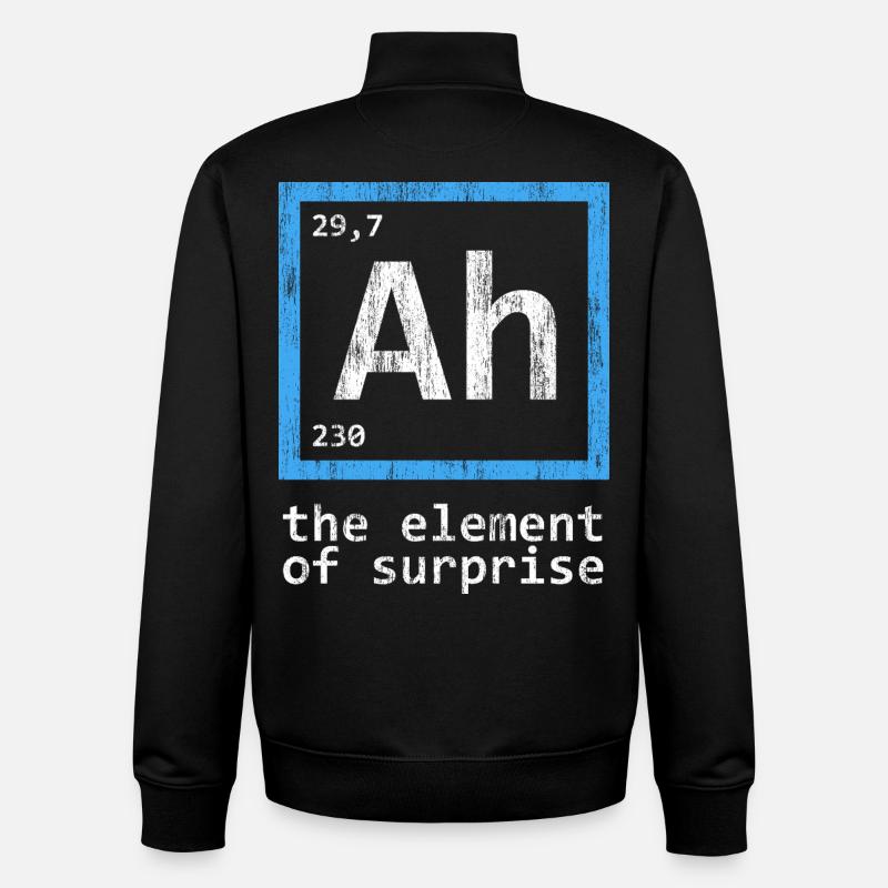 Ah: Element des Überraschungsperiodensystems - Unisex Organic Zip Sweatshirt von Stanley/Stella - Schwarz