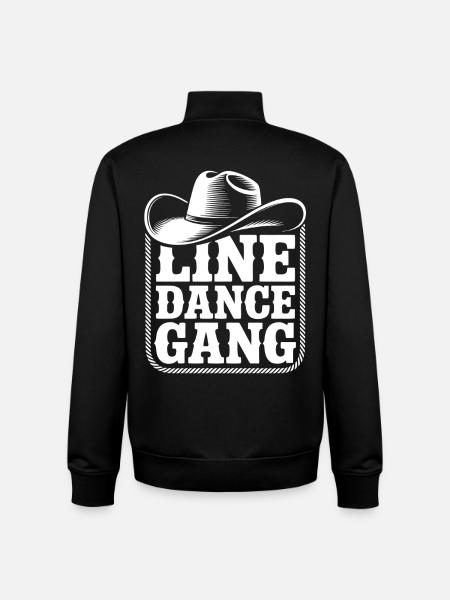 Line Dance-banden - Stanley/Stella unisex sweatshirt med lynlås i økologisk - sort