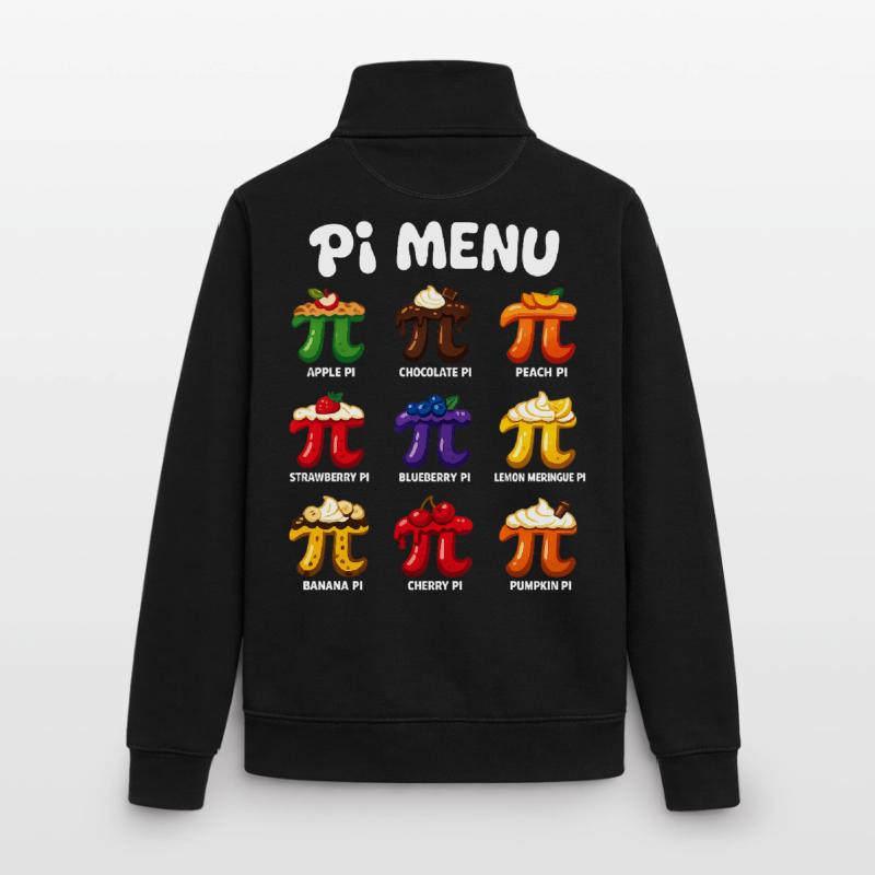 Pi Menu Math Pi Day Cake Design Unisex Organic Zip Sweatshirt by Stanley/Stella