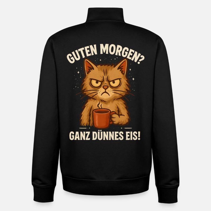 Nen Scheiss Muss Ich Katze - Unisex Organic Zip Sweatshirt von Stanley/Stella - Schwarz