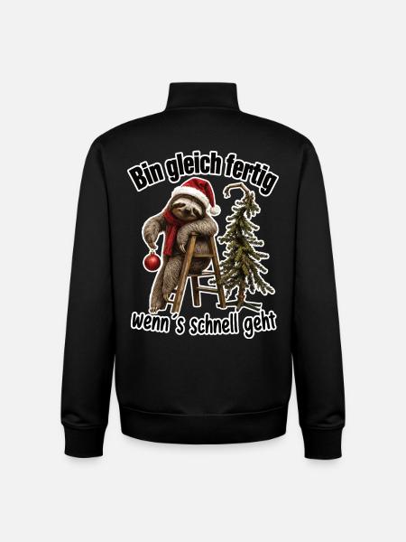 Bin gleich fertig Faultier - Unisex Organic Zip Sweatshirt von Stanley/Stella - Schwarz