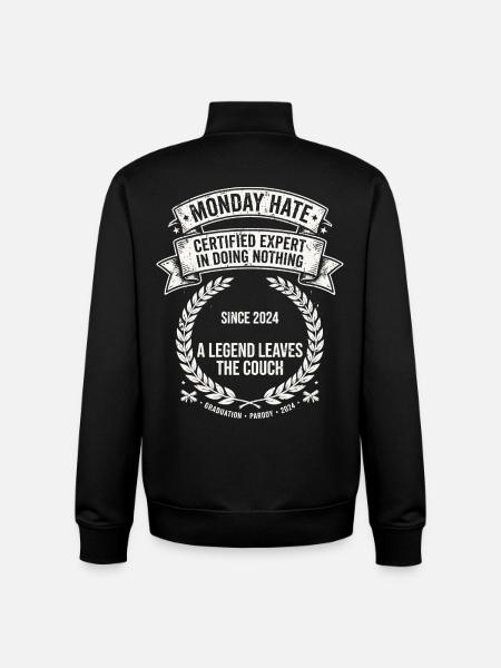 Monday Hate Certified Expert - Unisex Organic Zip Sweatshirt von Stanley/Stella - Schwarz