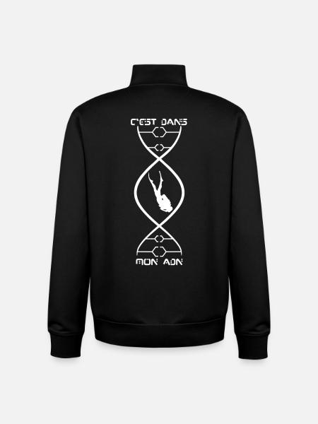 C'est dans mon ADN - Sweat zippé unisexe en coton bio Stanley/Stella - noir