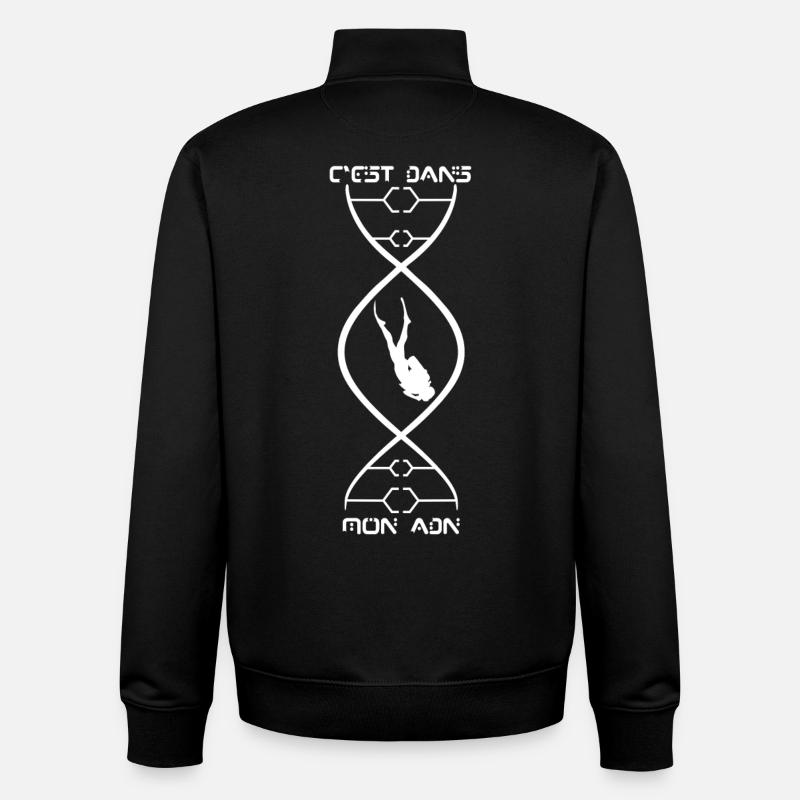 C'est dans mon ADN - Sweat zippé unisexe en coton bio Stanley/Stella - noir