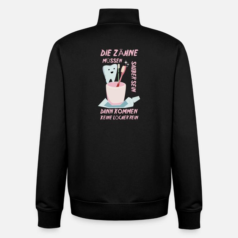 Dentiste pédiatrique disant - Sweat zippé unisexe en coton bio Stanley/Stella - noir