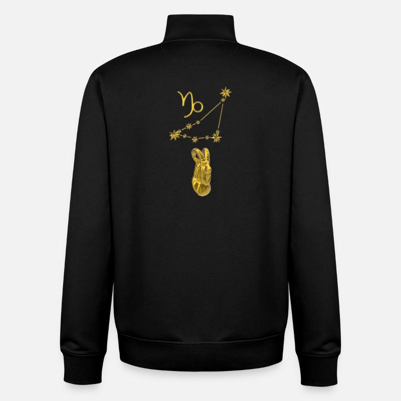 Sternbild Steinbock 3D, gold - Unisex Organic Zip Sweatshirt von Stanley/Stella - Schwarz