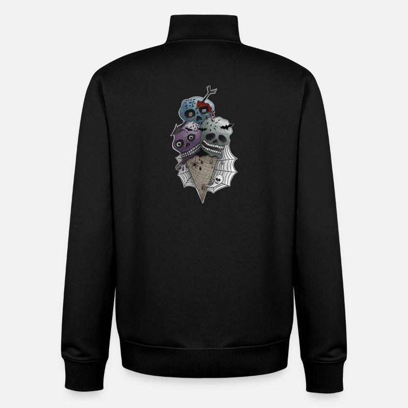 GothICECream Deluxe - Sweat zippé unisexe en coton bio Stanley/Stella - noir