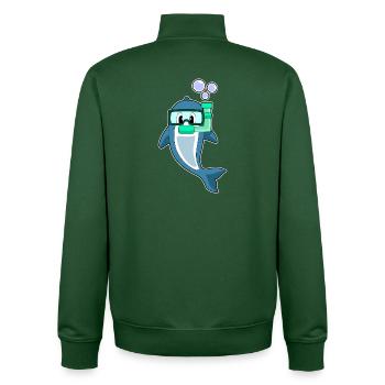 Delfin Taucher Schnorchel Tauchen - Unisex Organic Zip Sweatshirt von Stanley/Stella - Flaschengrün - Hinten - AI Model Male 185 dark (185cm)
