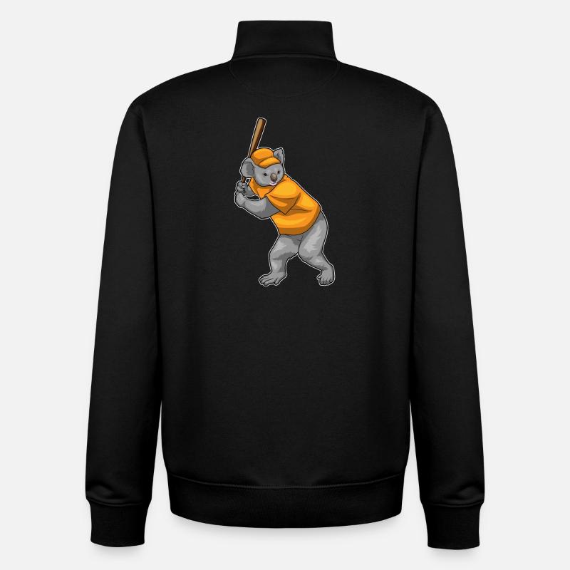 Koala Baseball Baseballschläger - Unisex Organic Zip Sweatshirt von Stanley/Stella - Schwarz