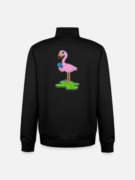 Flamingo lollipop - Unisex Organic Zip Sweatshirt by Stanley/Stella - black