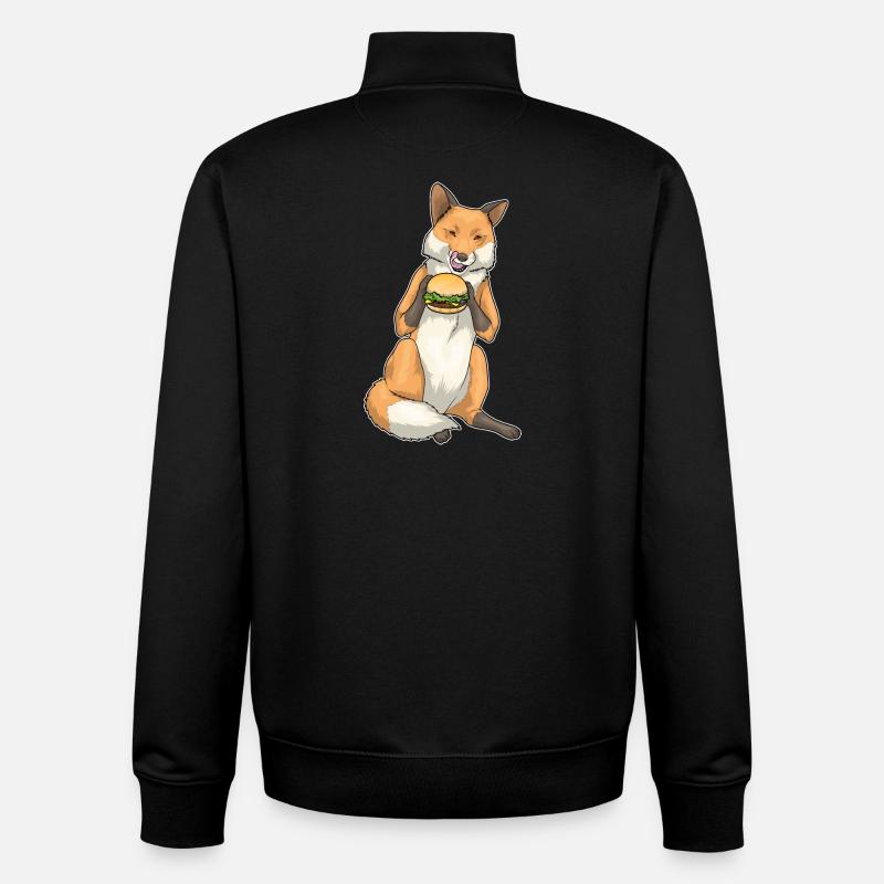 Fuchs Burger - Unisex Organic Zip Sweatshirt von Stanley/Stella - Schwarz