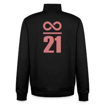 Infinite by 21 million Bitcoin Infinity - Unisex Organic Zip Sweatshirt by Stanley/Stella - black - Back - AI Model Male 185 light (185cm)