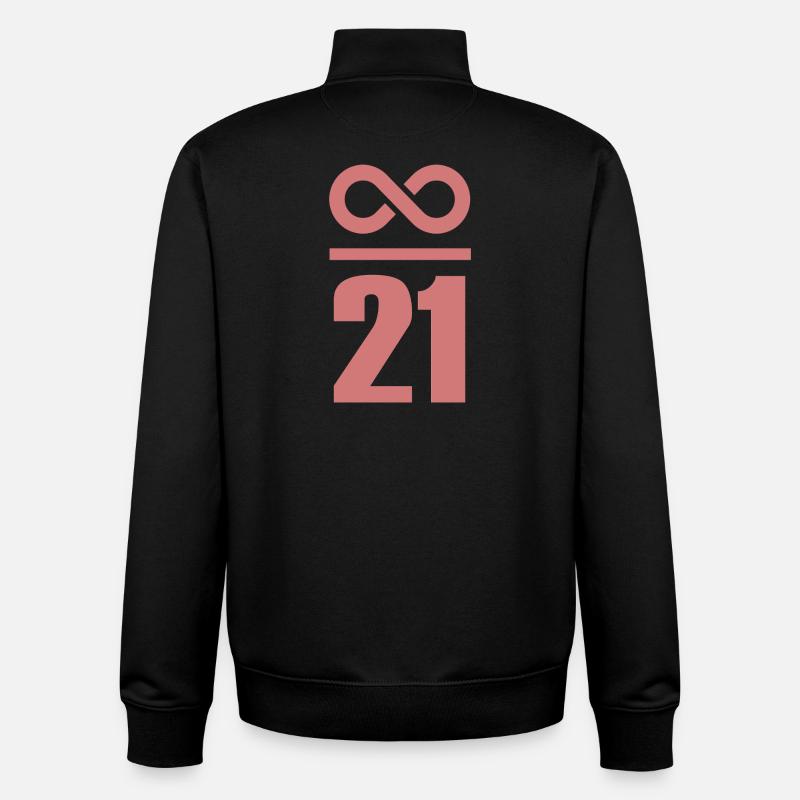 Infinite by 21 million Bitcoin Infinity - Unisex Organic Zip Sweatshirt by Stanley/Stella - black