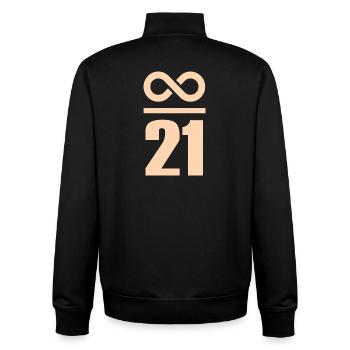 Infinite by 21 million Bitcoin Infinity - Unisex Organic Zip Sweatshirt by Stanley/Stella - black - Back - AI Model Male 185 light (185cm)