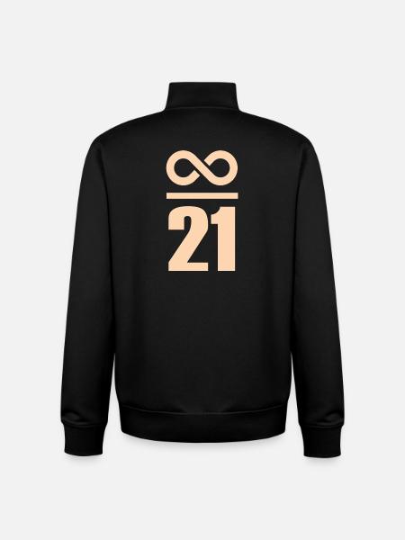 Infinite by 21 million Bitcoin Infinity - Unisex Organic Zip Sweatshirt by Stanley/Stella - black